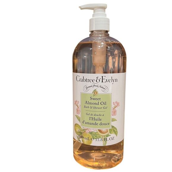 CRABTREE& EVELYN SWEET ALMOND OIL BATH&SHOWER GEL 33.8FLOZ - Picture 1 of 3